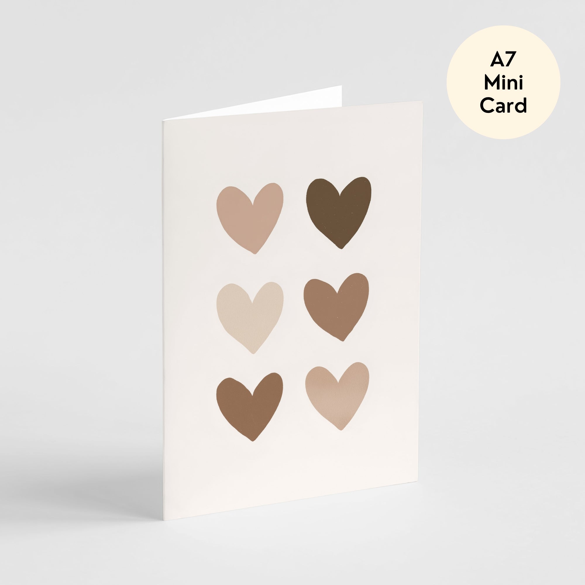 Boho Hearts Card - Mini A7 Greeting Card