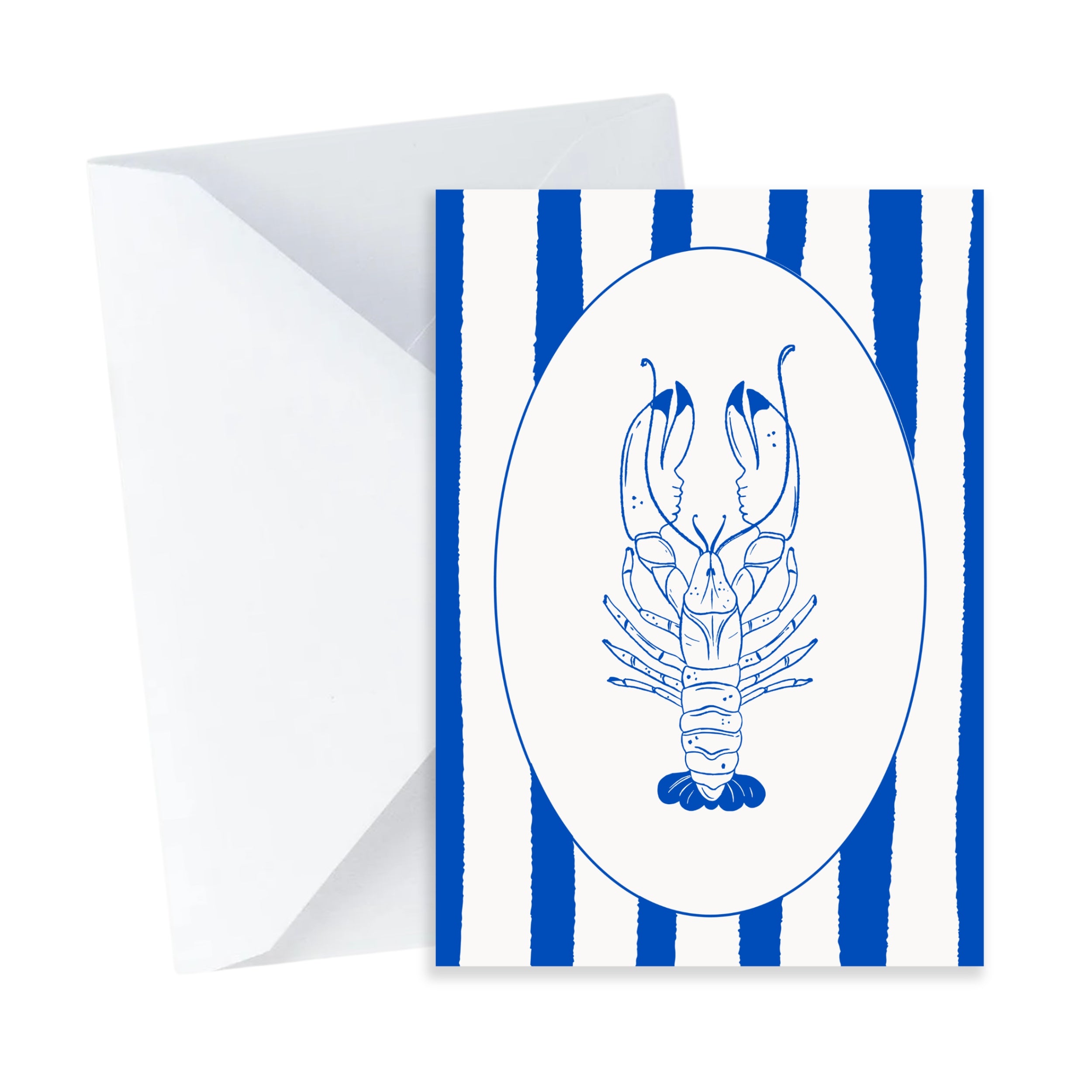 Coastal Lobster Card - Mini A7 Greeting Card