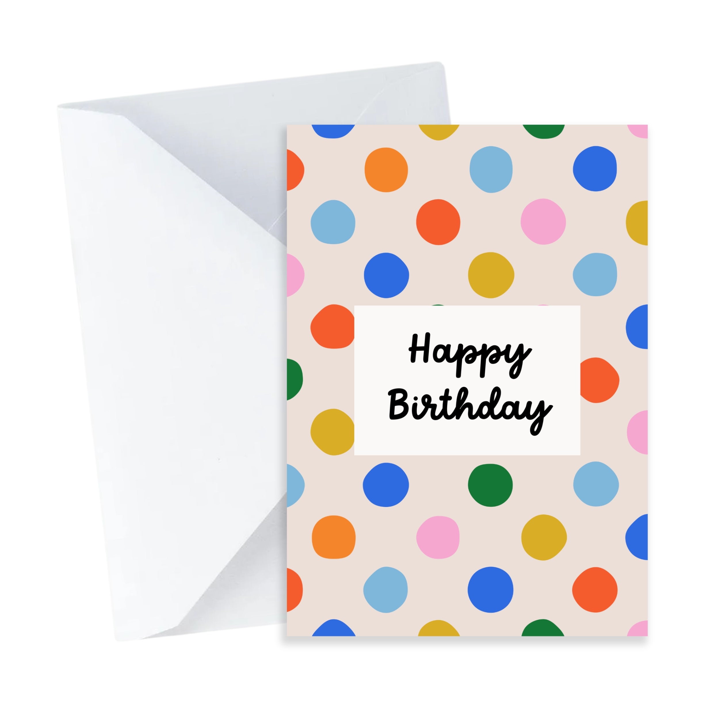 Colourful Dots Happy Birthday Card - Mini A7 Greeting Card