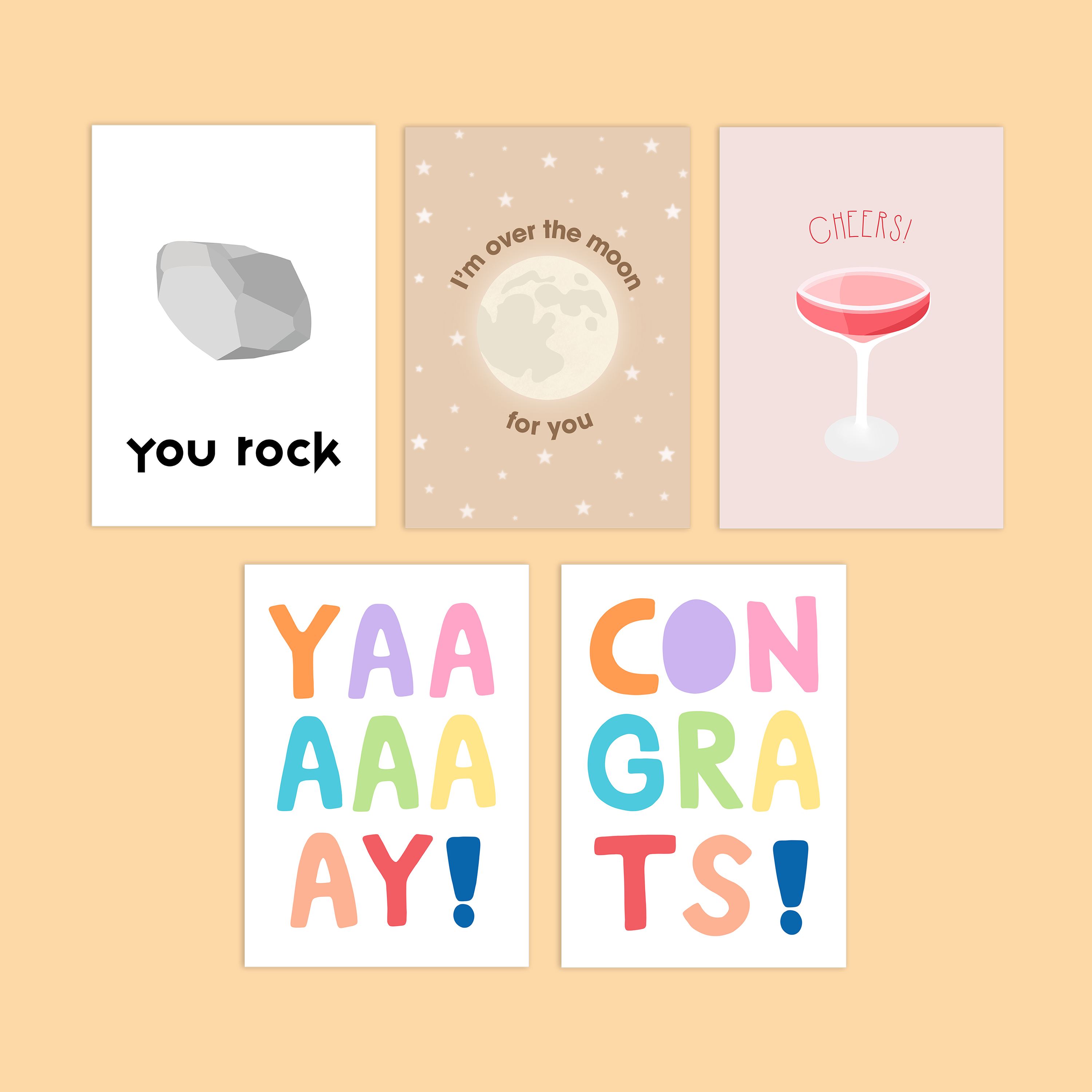 Congratulations Cards - 5 Card Set