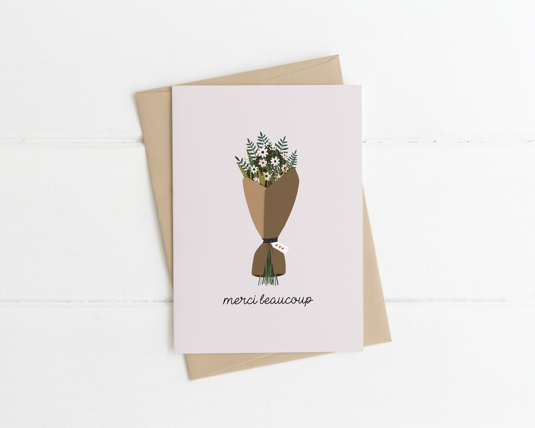 Merci Beaucoup Bouquet Card